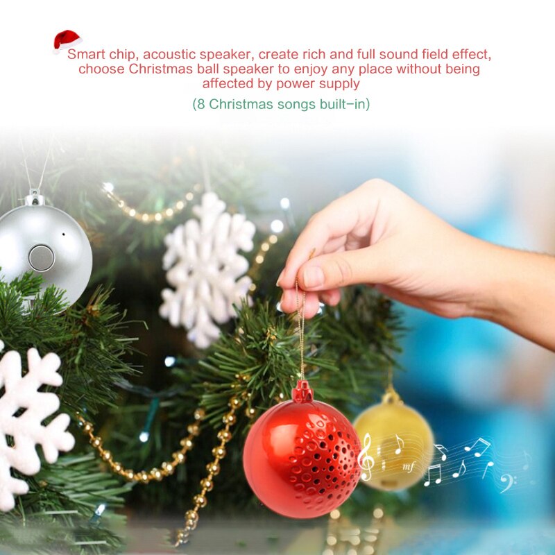 HarmonyGlow: Christmas Ball Ornament - Wireless Bluetooth Speaker