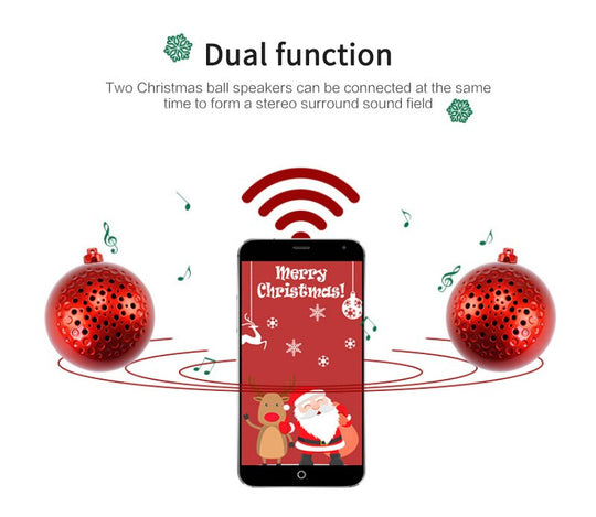 HarmonyGlow: Christmas Ball Ornament - Wireless Bluetooth Speaker