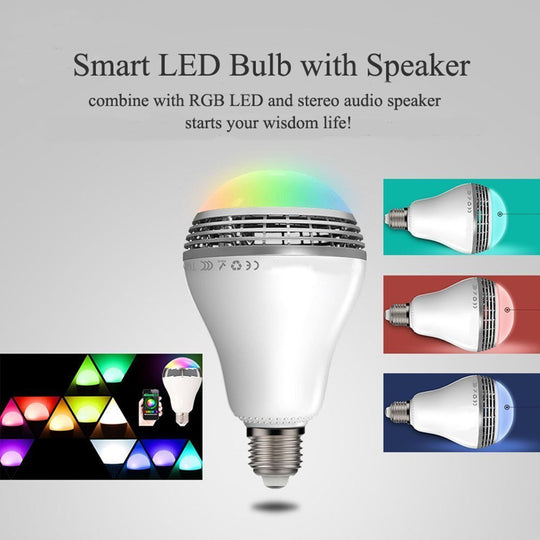 HarmonyGlow SmartBulb Pro 2 - RGB LED Bulb with Bluetooth Audio Speaker & App Connection