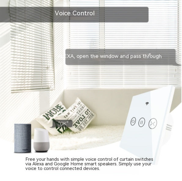 WIFI 433 Smart Touch Curtain Touch Curtain Alexa Voice Control