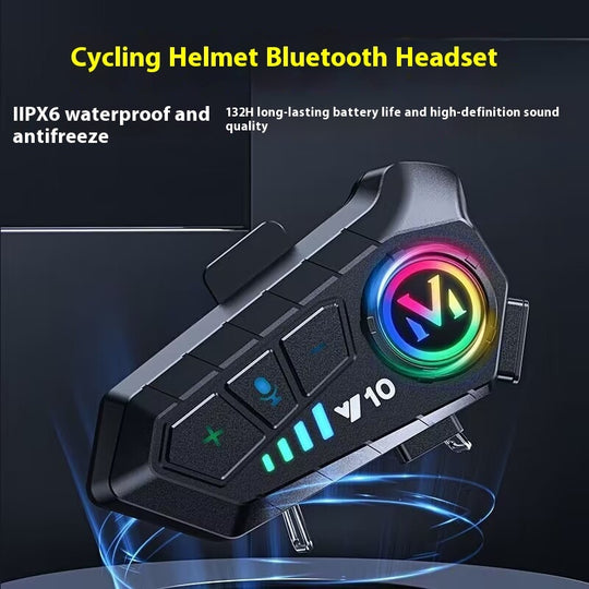 Helmet Attachable Bluetooth Headset Intercom Built-in Integrated Waterproof Motorcycle Take-out Rider Full Face Helmet Half Helmet High Sound Quality