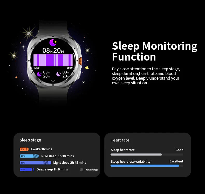 SAMSUNG Galaxy Watch Ultra 47mm Smartwatch Heart Rate Tracking, Sleep Monitor, Fitness Tracker, Titanium Gray with Orange Marine Bands