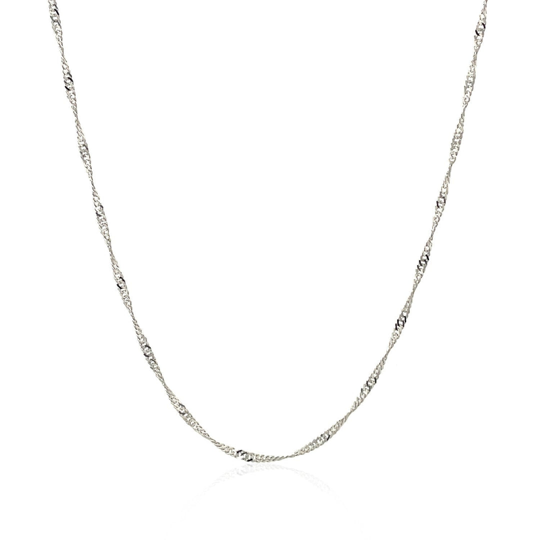 14k White Gold Singapore Chain 1.5mm