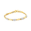 10K Yellow Gold 1.00 Cttw Round-Cut Diamond Spiral Link 7