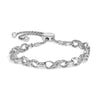 .925 Sterling Silver 1/2 Cttw Diamond Infinity Link Bolo Bracelet