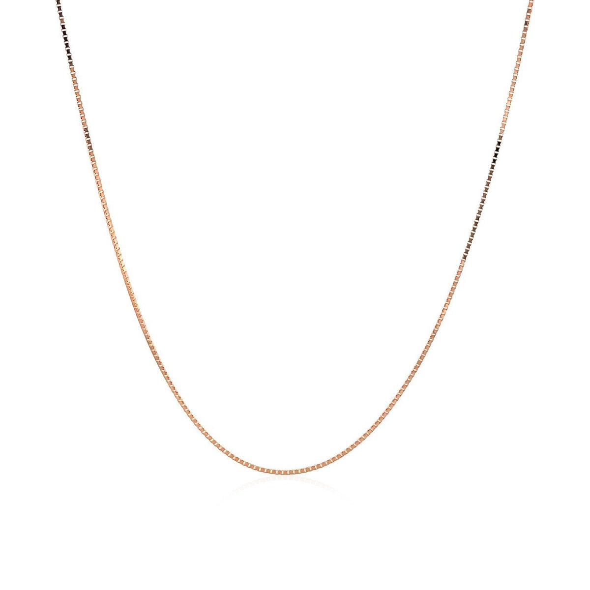 Cadena clásica de oro rosa de 18k (0,60 mm)