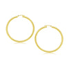 14k Yellow Gold Polished Hoop Earrings (3x30mm)