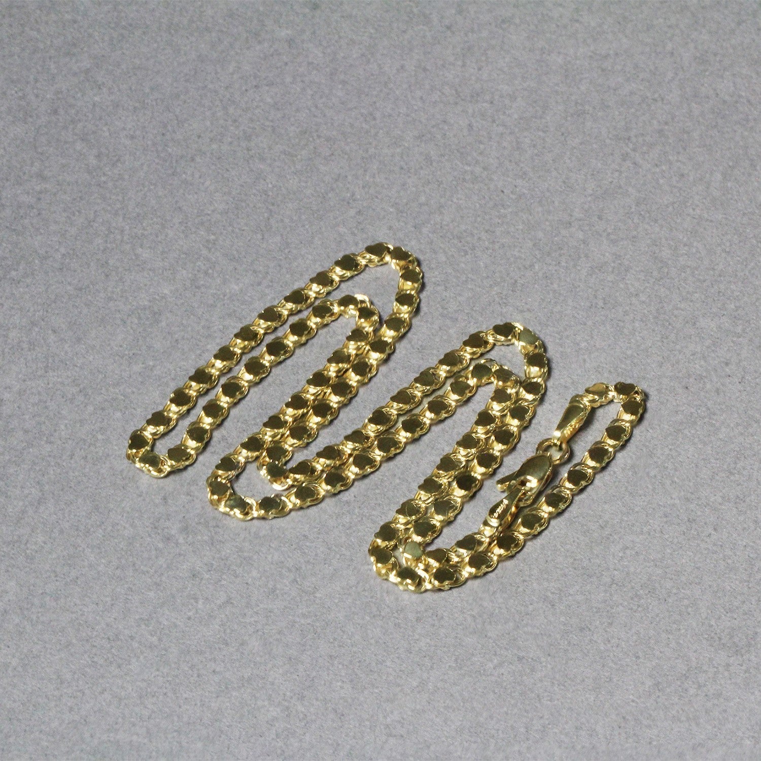 Cadena Corazón de Oro Amarillo de 14k y 2.9mm