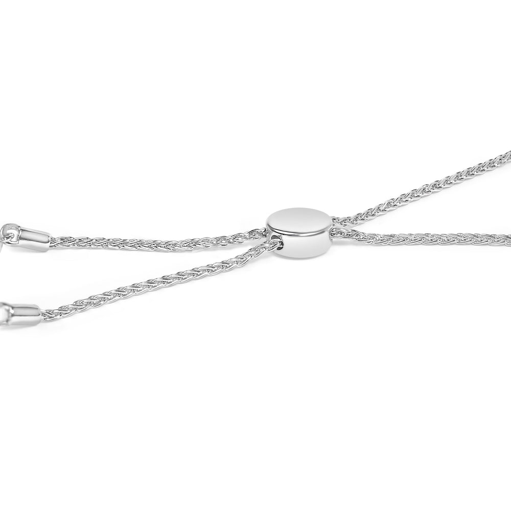 .925 Sterling Silver 1/6 Cttw Diamond X and O Bolo Bracelet