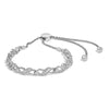 .925 Sterling Silver 1/2 Cttw Diamond Weave and Station Bolo Bracelet