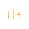14k Yellow Gold Curve Climber Post Earrings