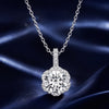925 Sterling Silver Moissanite Pendant Necklace for Women - 45cm