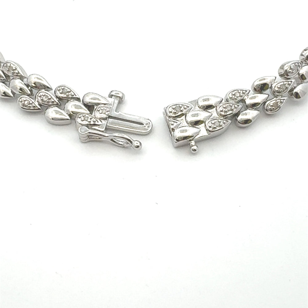 Pulsera de tenis de plata de ley con diamantes auténticos de 0,25 ct