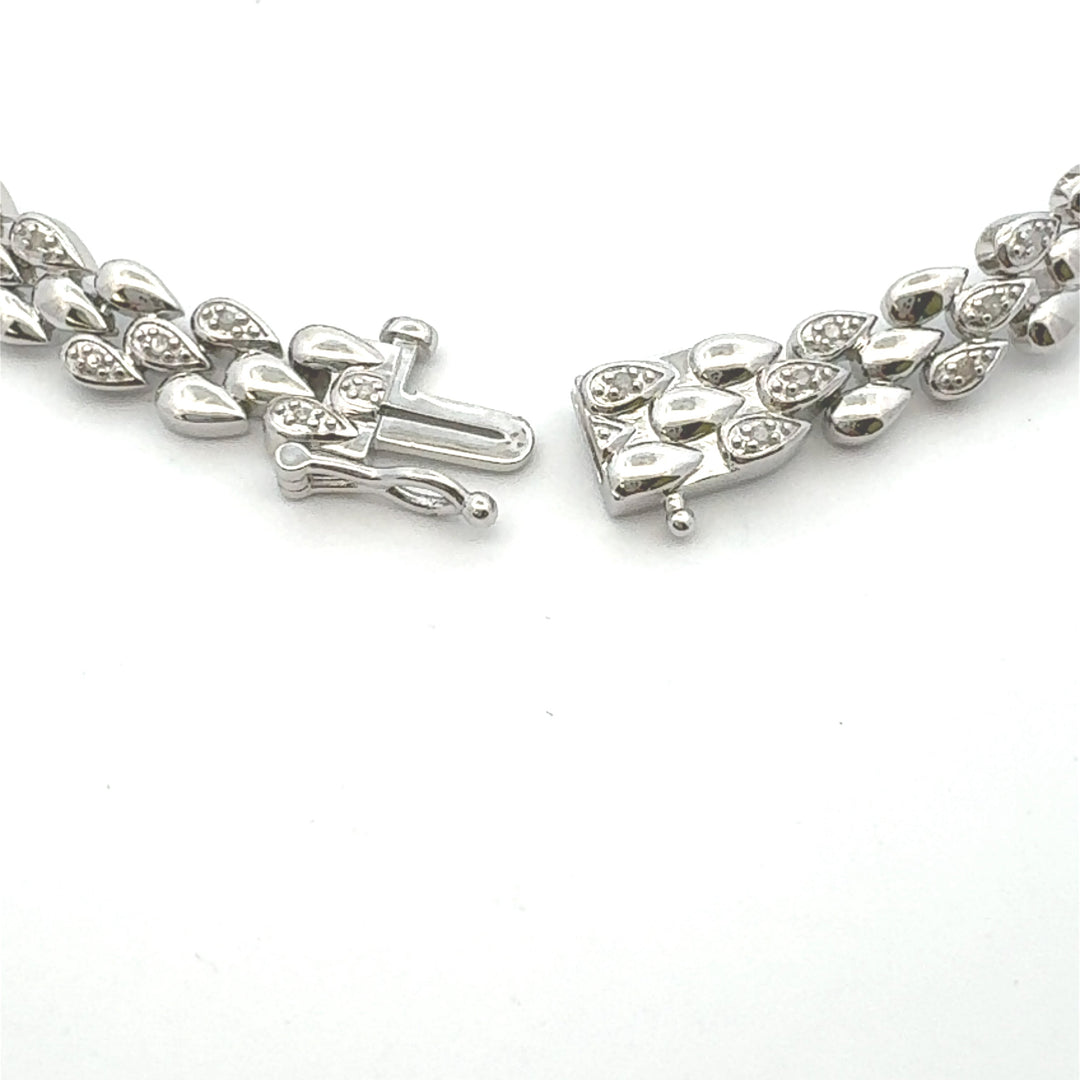 Pulsera de tenis de plata de ley con diamantes auténticos de 0,25 ct
