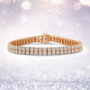 14K Rose Gold 3.0 Cttw Lab Grown Diamond Two Row Milgrain 7