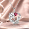 925 Sterling Silver Necklace with Pavé Setting CZ, 25x19mm Pendant, 400mm-450mm Length for Women