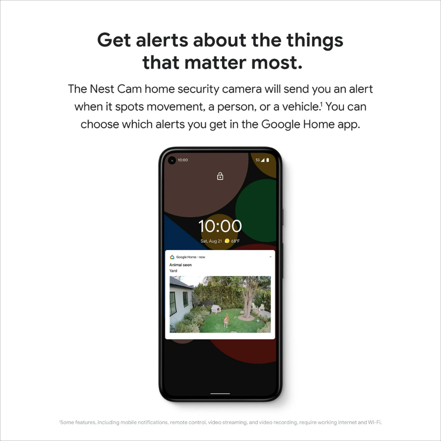 Cámara Google Nest (GA01317-US) (para exteriores o interiores, con batería) Blanca (NUEVA)