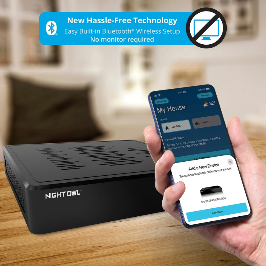Night Owl (WM-8BBTWN1-32B) NVR Wi-Fi 4K de 10 canales con disco duro de 1 TB y 3 cámaras inalámbricas (batería) (NUEVO)