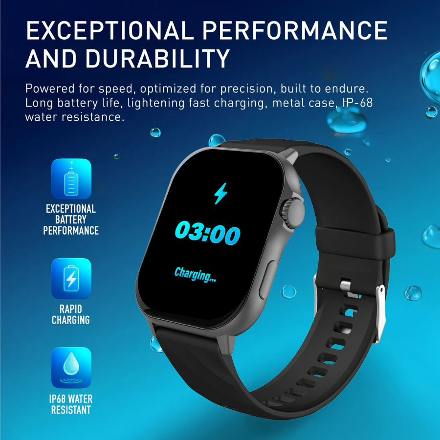 WITHit Giga Smartwatch with AMOLED 2.04" (42-9002GYBKW) Black (NEW)