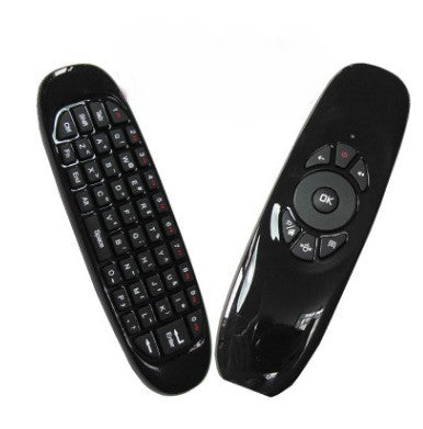 Wireless Qwerty Keyboard  - Gyroscope Air Mouse - Unique TV Remote Design - Android / Windows / Mac / Linux