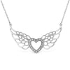 .925 Sterling Silver Pave-Set Diamond Accent Fairy Wing 18