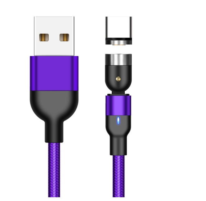 Essager 360° Magnetic Rotating Fast-Charge Cable – USB-C, Micro-USB & Lightning, LED Indicator
