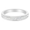 IGI Certified 1/2 Cttw Princess Cut Diamond 18K White Gold Channel Set Half Eternity Style Wedding Band Ring (H-I Color, SI2-I1 Clarity) - Size 4-1/2