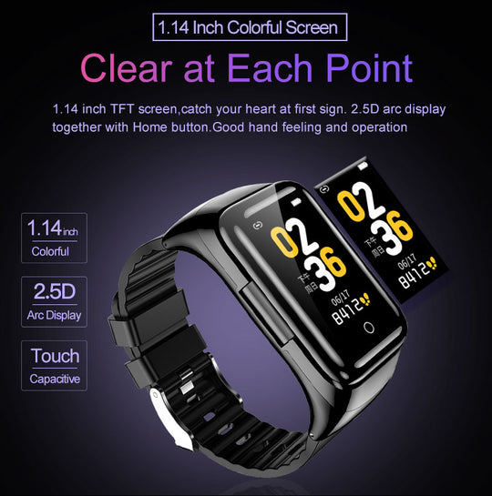 2-in-1 Wireless Bluetooth Headset Smart Watch - Waterproof with Storage Compartment