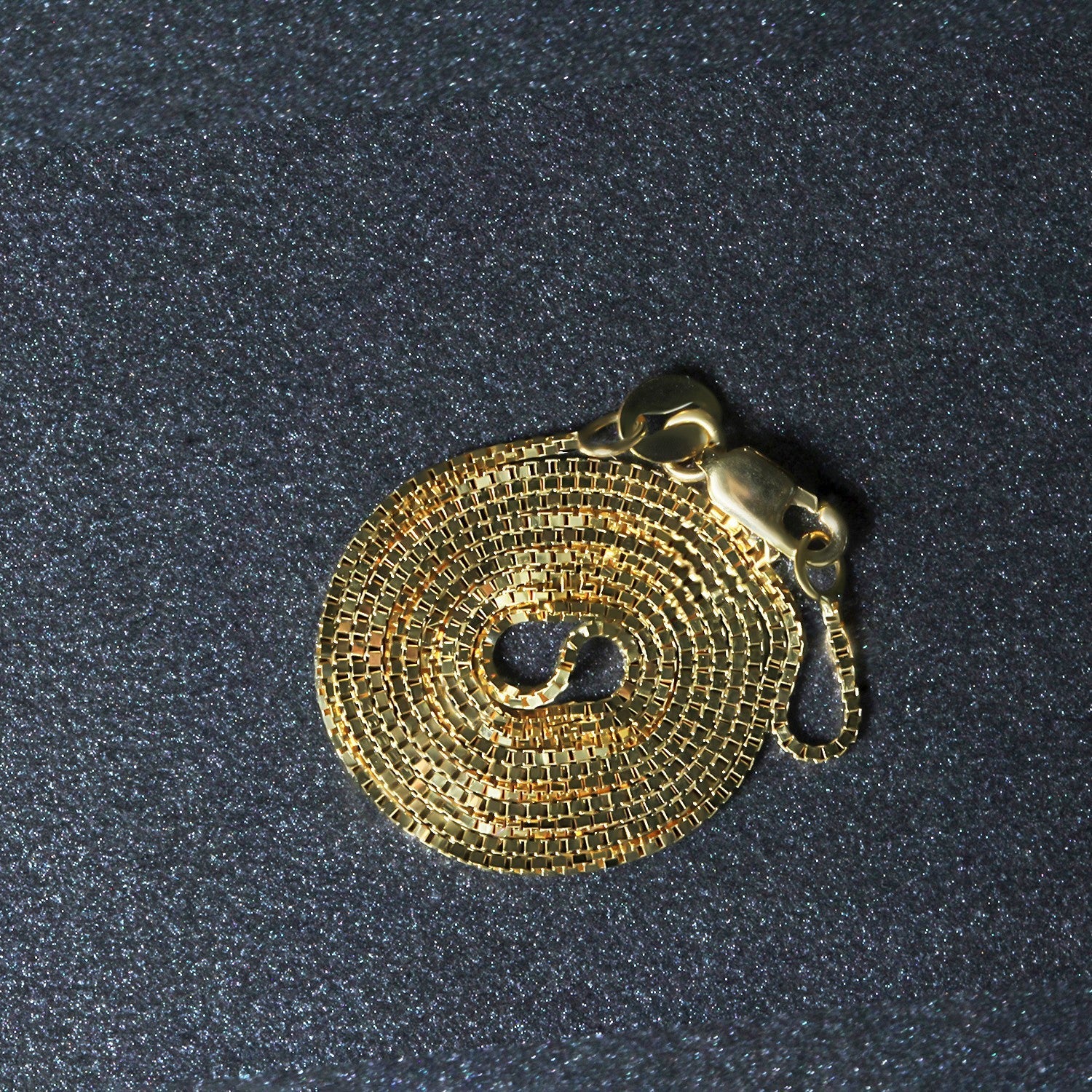Cadena clásica de oro amarillo de 14k de 0.7mm