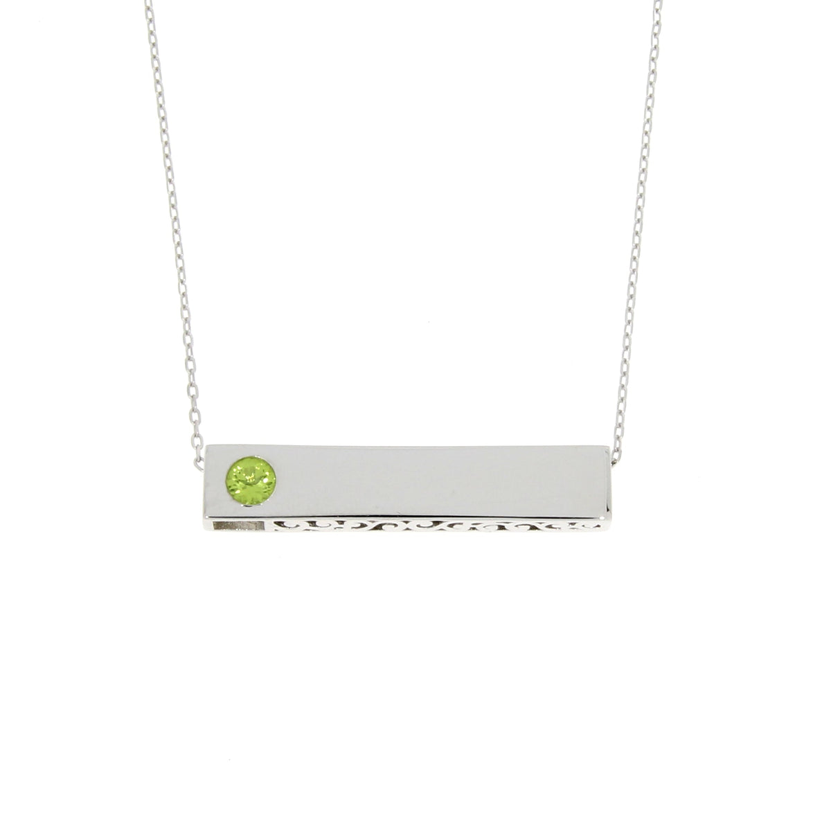 Colgantes de moda de peridoto auténtico de plata de ley