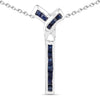 0.72 Carat Genuine Blue Sapphire .925 Sterling Silver Pendant