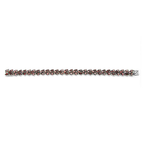 20.75 Carat Genuine Garnet .925 Sterling Silver Bracelet - imagen 3 de 6