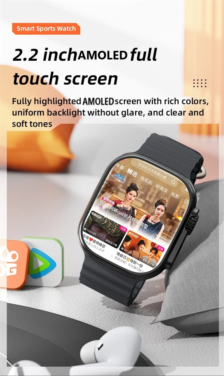 Android Watch Ultra 2 ⌚ Apple Upgraded - Android OS Smart-Watch - 5G Cellular Internet - Google Play Store - Built-in Camera - Wi-Fi, GPS, Bluetooth, and Cellular 🔥