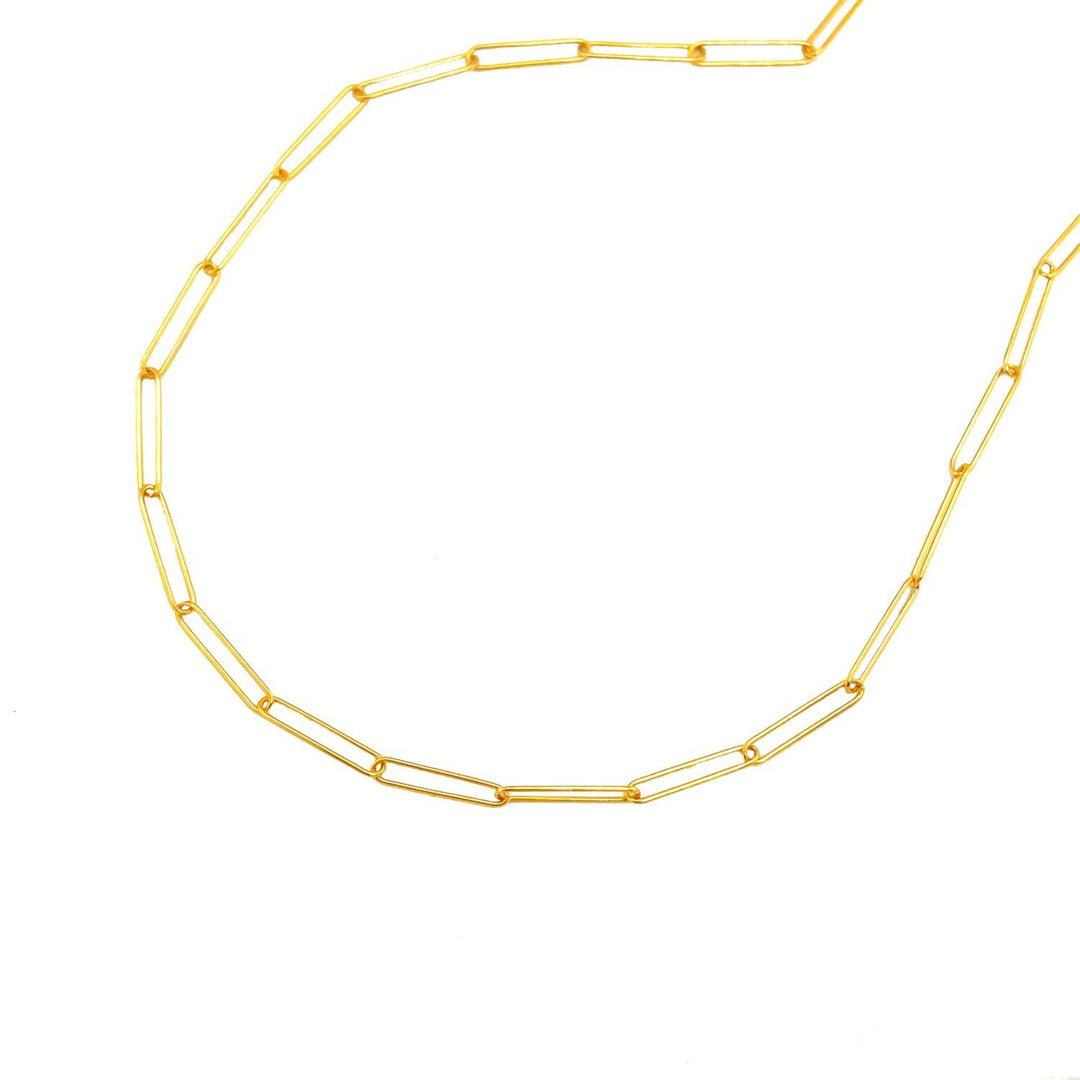 Cadena de eslabones de clip de oro amarillo de 14k (2,7 mm)