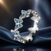925 Sterling Silver Enamel Ring Size 6 for Women