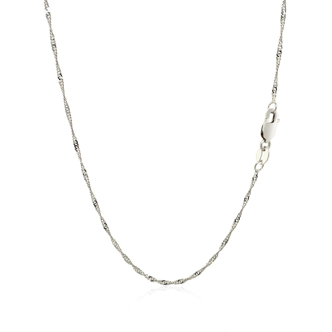 14k White Gold Singapore Chain 1.5mm