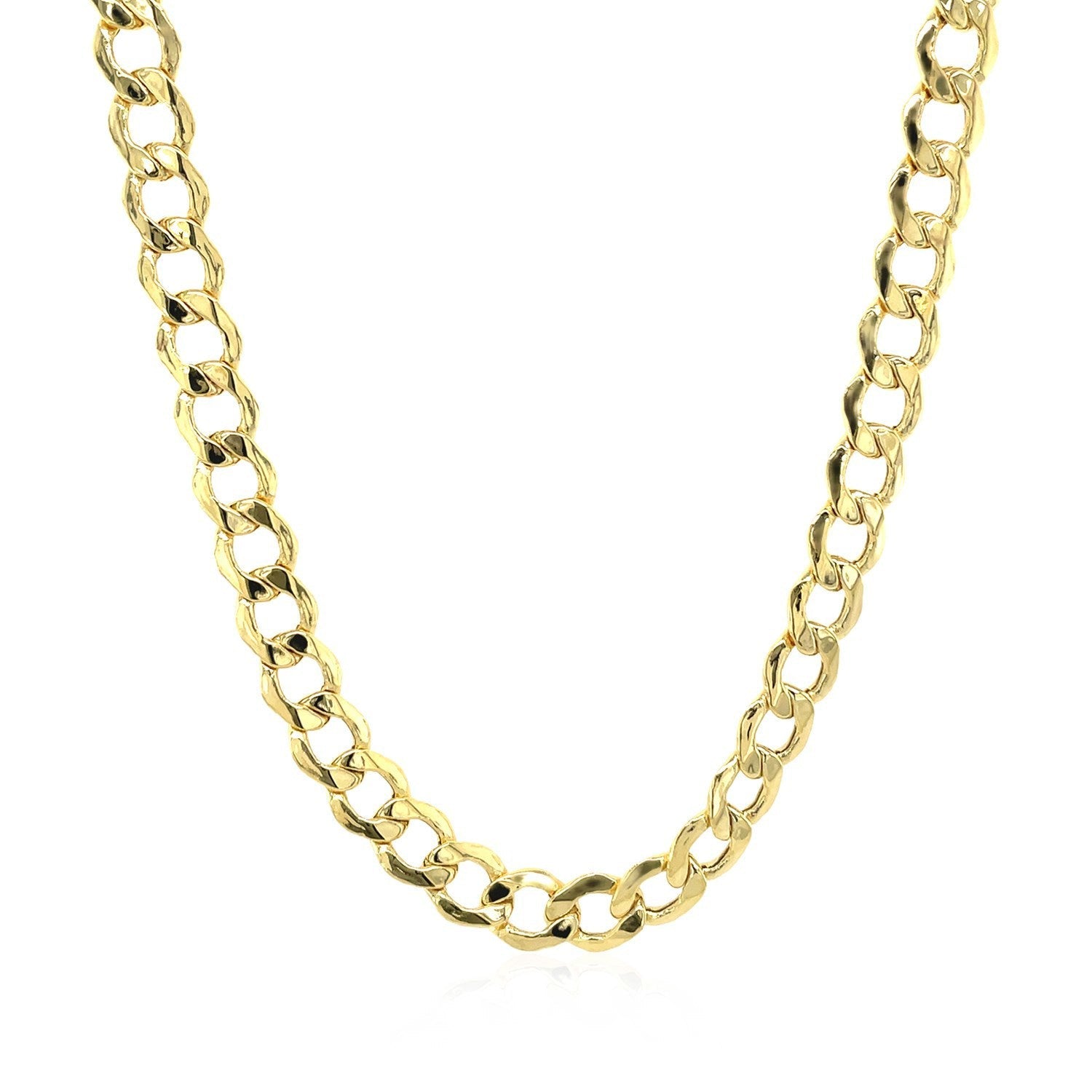 Cadena de eslabones cubanos de oro amarillo de 14k y 5.3mm