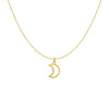 14k Yellow Gold Necklace with Moon