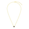 14k Yellow Gold 17 inch Necklace with Round Onyx