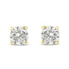 14K Yellow Gold 1.0 Cttw Lab Grown Diamond Solitaire Stud Earrings