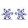 2.24 Carat Genuine Tanzanite .925 Sterling Silver Earrings