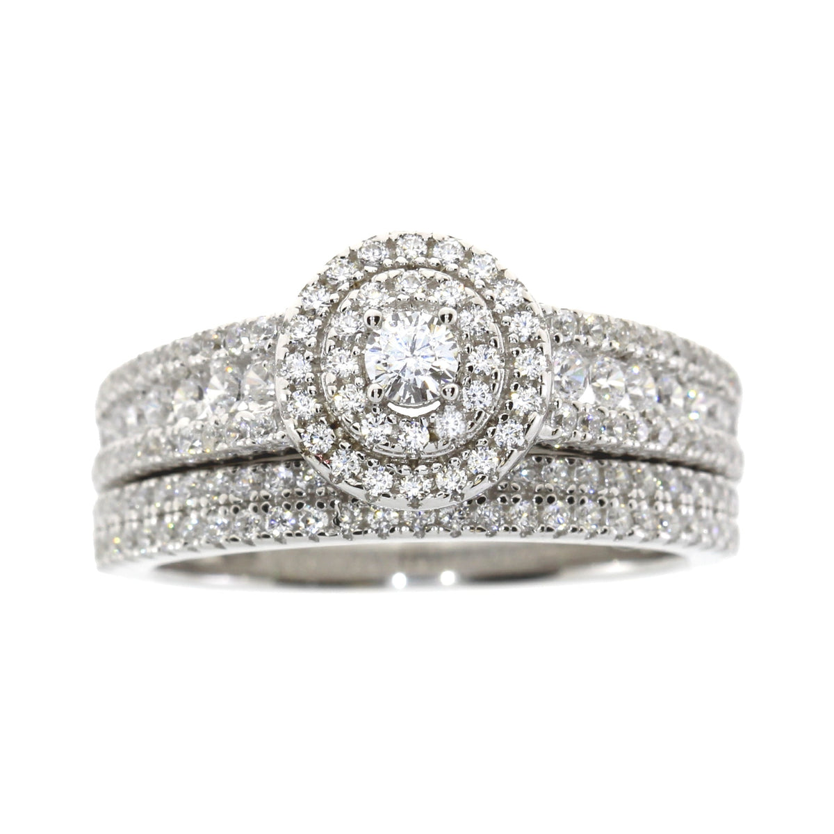 Circonita Cúbica Natural CZ Plata de Ley de Novia