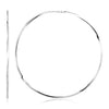 Sterling Silver Large Polished Round Hoop Earrings