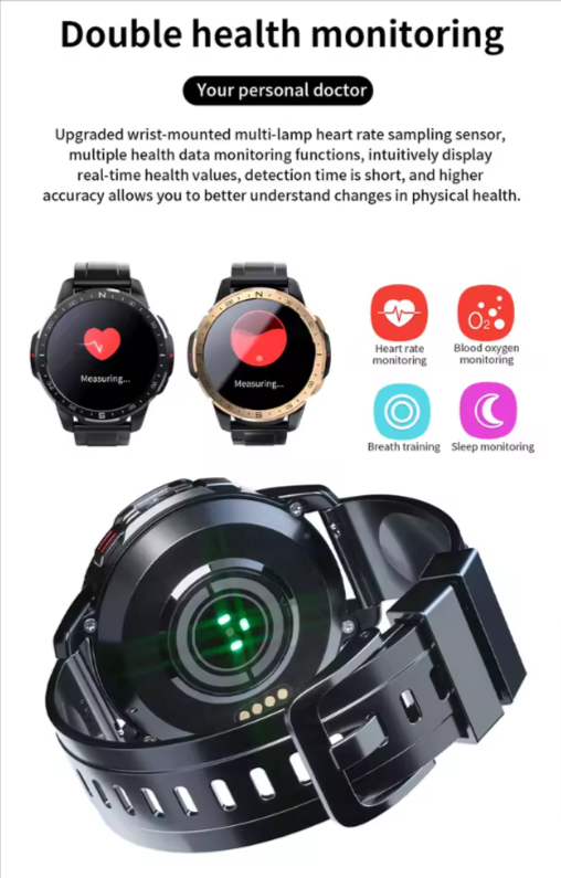 LOKMAT APPLLP 7 - Advanced Android OS Smartwatch - Dual CPU System - Built-in Camera - 4G, GPS, Wi-Fi, and Bluetooth