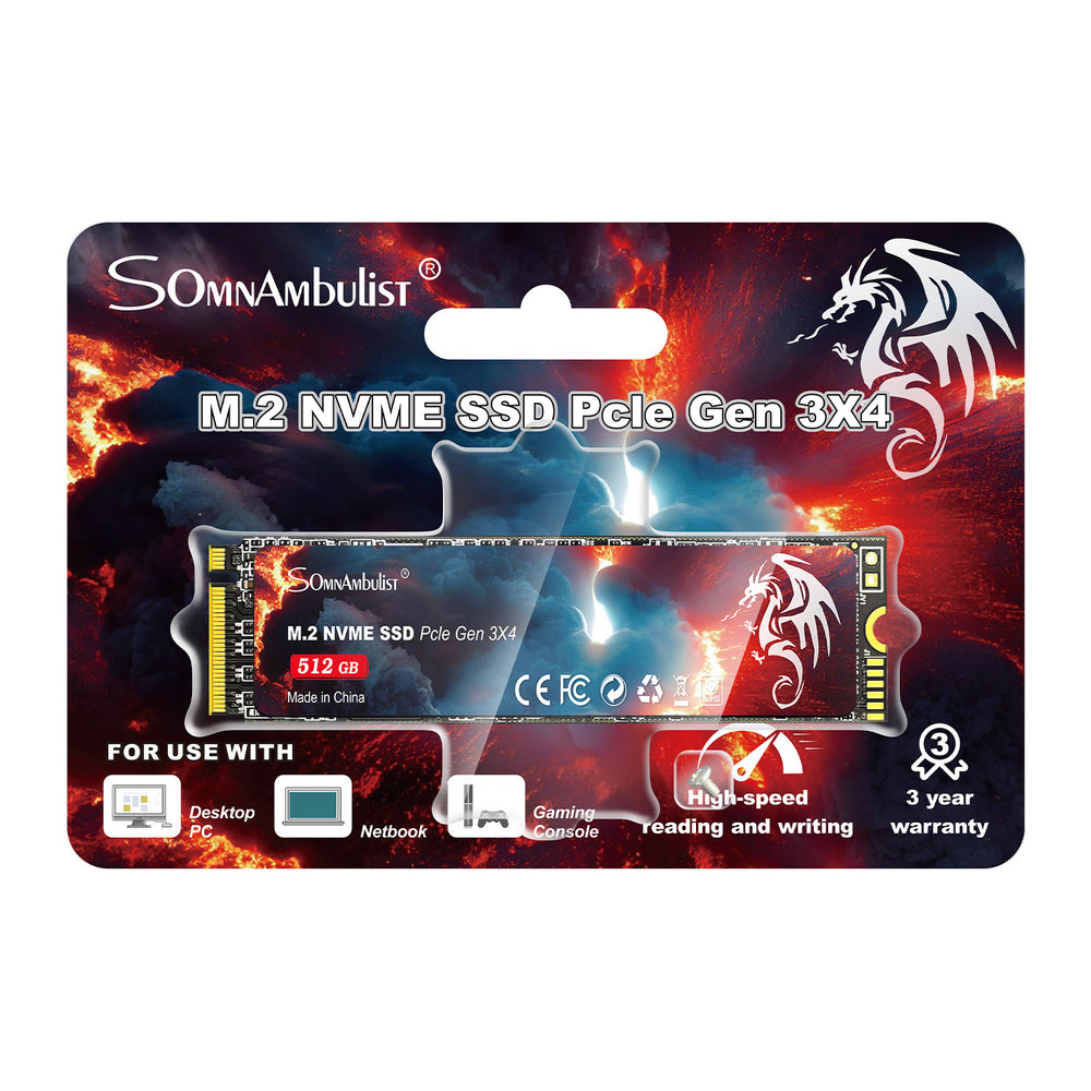 SomnAmbulist M.2 NVMe SSD PCIe Gen 3x4 2TB | High-Speed Laptop / Notebook & Desktop Storage