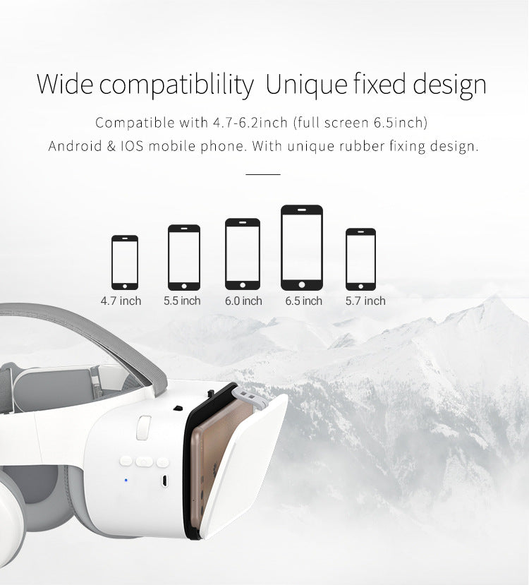 VR Virtual Reality Bluetooth Headset with Built-in Wireless Headphones and Remote Controller