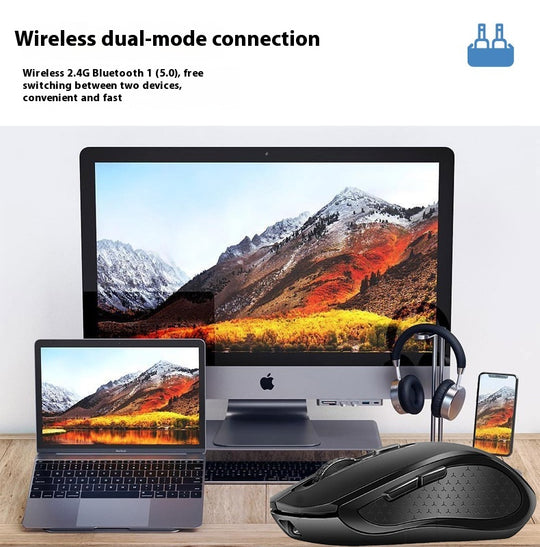 Intelligent Wireless AI Mouse – Dual Mode Precision and Versatility