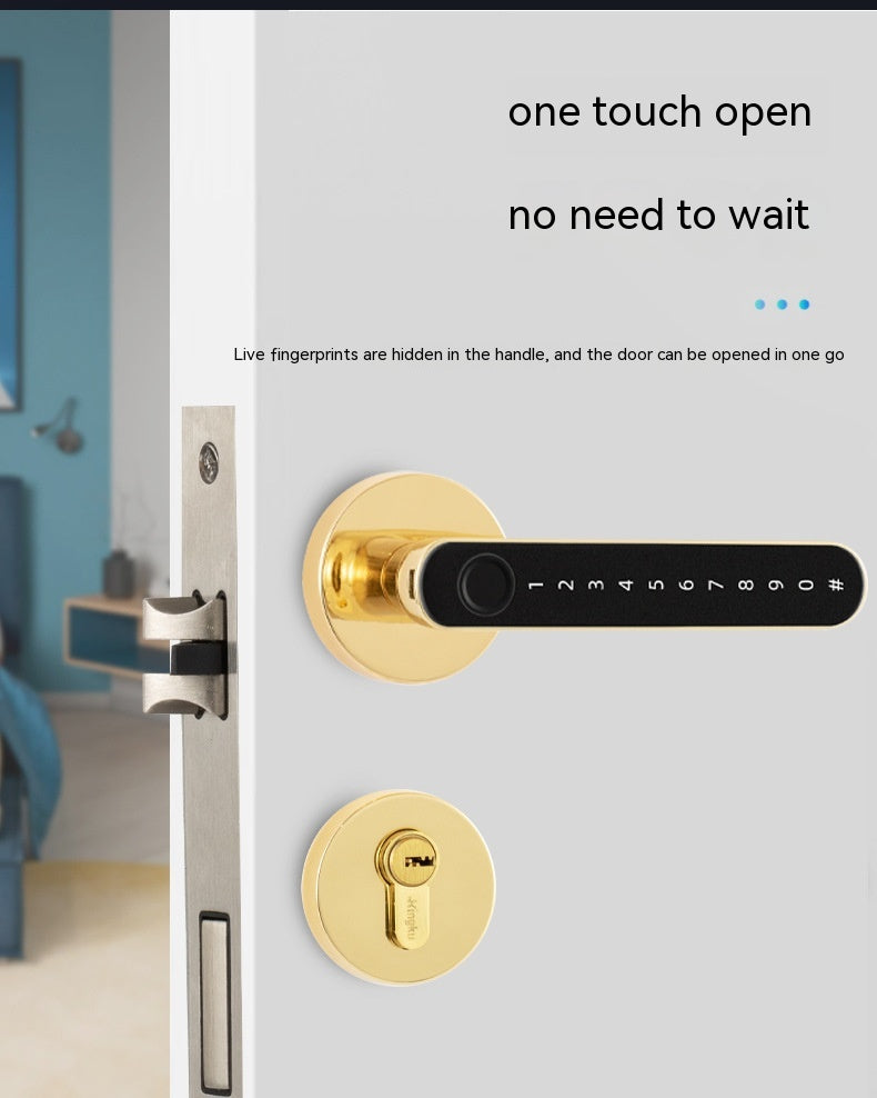 Smart Fingerprint Lock - App Connectivity, Password (Code), Physical Key - Gateways Available