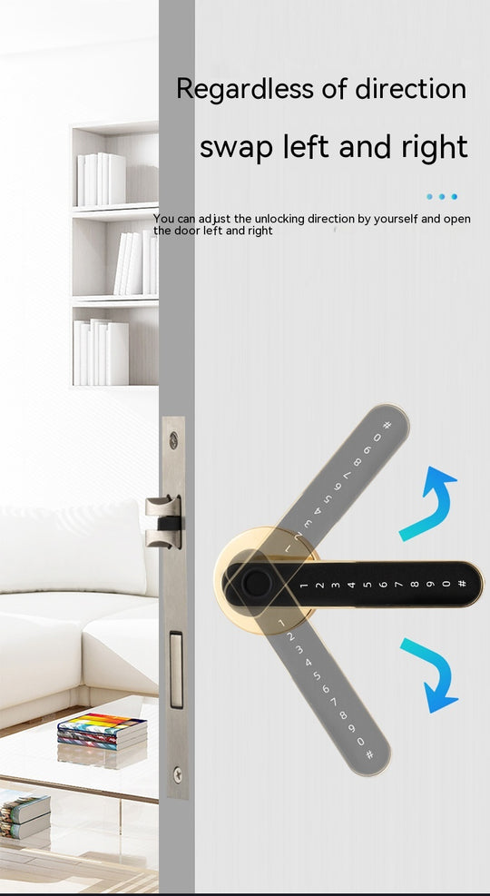 Smart Fingerprint Lock - App Connectivity, Password (Code), Physical Key - Gateways Available