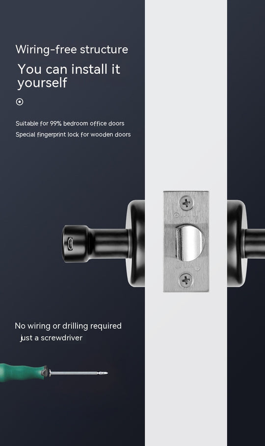 Smart Fingerprint Lock - App Connectivity, Password (Code), Physical Key - Gateways Available